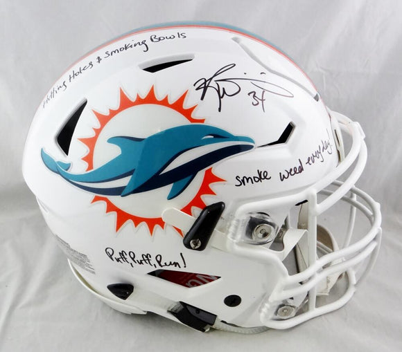 Ricky Williams Signed Miami Dolphins F/S SpeedFlex Helmet w/ 3 Insc- JSA W Auth *Black