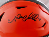 Nick Chubb Autographed Cleveland Browns F/S SpeedFlex Helmet - Beckett W Auth *Black