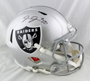 Josh Jacobs Signed Las Vegas Raiders F/S Speed Authentic Helmet- Beckett W *Black