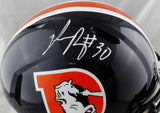Phillip Lindsay Autographed Denver Broncos F/S Color Rush Authentic Helmet- JSA W Auth *White