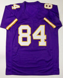 Randy Moss Autographed Purple Pro Style Jersey w/ Insc- Beckett W Auth *8