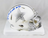 Ezekiel Elliott Autographed Dallas Cowboys ICE Mini Helmet - Beckett W Auth *Blue