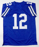 Roger Staubach Autographed Blue Pro Style Jersey w/ HOF - Beckett W Auth *1
