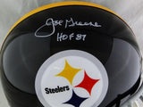 Joe Greene Autographed Steelers F/S 63-76 TB Helmet w/ HOF - Beckett Auth *White