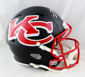 Travis Kelce Autographed Kansas City Chiefs F/S AMP Speed Helmet - Beckett W Auth *Silver