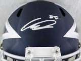 CeeDee Lamb Autographed Dallas Cowboys F/S AMP Speed Helmet - Fanatics Auth *Silver