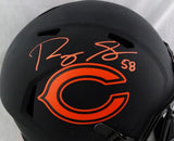 Roquan Smith Autographed Chicago Bears F/S Eclipse Speed Helmet- Beckett W Auth *Orange