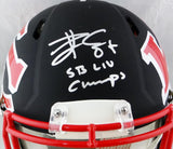 Travis Kelce Autographed KC Chiefs F/S AMP Authentic Helmet w/ Insc - Beckett W Auth *Silver