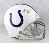 Edgerrin James Autographed Indianapolis Colts F/S Authentic Helmet w/ HOF - JSA W Auth *Black