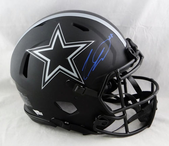 CeeDee Lamb Autographed Dallas Cowboys F/S Eclipse Speed Authentic Helmet - Fanatics Auth *Blue Image 1
