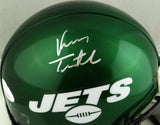 Vinny Testaverde Autographed New York Jets 2019 Mini Helmet- JSA W Auth *Silver