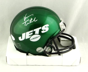 Vinny Testaverde Autographed New York Jets 2019 Mini Helmet- JSA W Auth *Silver