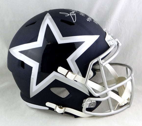 Tony Dorsett Autographed Dallas Cowboys F/S AMP Helmet w/ 3 Insc - Beckett W Auth *Silver
