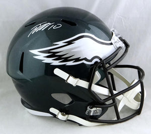 Desean Jackson Autographed Eagles Full Size Speed Helmet - JSA W Auth *White