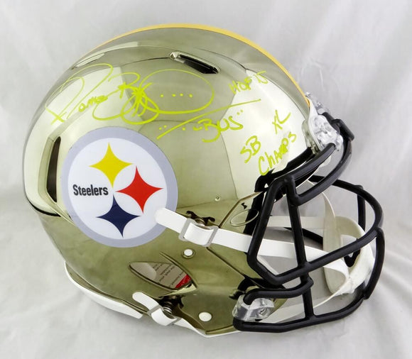 Jerome Bettis Signed Steelers F/S Chrome Speed Authentic Helmet w/3 Insc - Beckett W Auth *Yellow