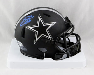 Emmitt Smith Signed Dallas Cowboys Eclipse Black Matte Riddell Speed Mini  Helmet