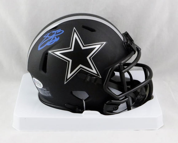 Emmitt Smith Autographed Dallas Cowboys Eclipse Speed Mini Helmet- Beckett W Auth *Blue
