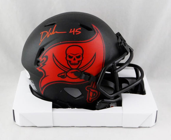 Devin White Autographed Tampa Bay Bucs Eclipse Speed Mini Helmet - Beckett W Auth *Red