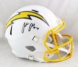 Austin Ekeler Autographed F/S Los Angeles Chargers Color Rush Speed Helmet - Beckett W Auth *Black