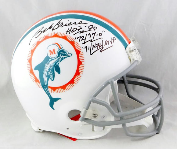 Bob Griese Autographed Dolphins F/S TB ProLine Helmet w/ 3 Insc - JSA – The  Jersey Source