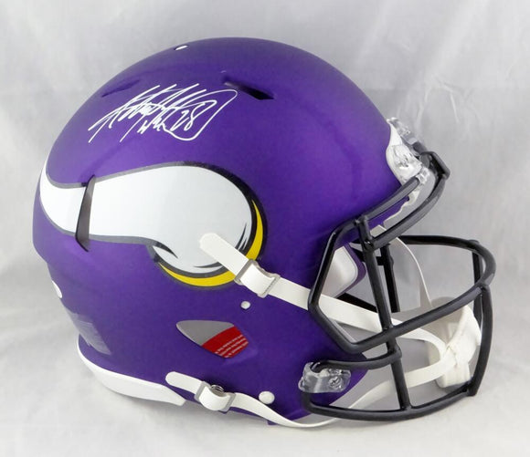 Adrian Peterson Autographed Minnesota Vikings F/S Speed Authentic Helmet - Beckett W Auth *White