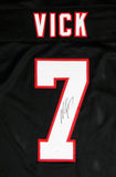 Michael Vick Autographed Black Pro Style Jersey - JSA W Auth *7
