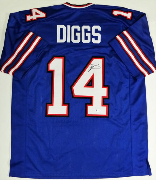 Stefon Diggs Autographed/Signed Pro Style Blue XL Jersey BAS