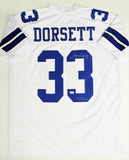 Tony Dorsett Autographed White Pro Style Jersey w/ HOF- Beckett W Auth *R3