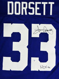 Tony Dorsett Autographed Blue Pro Style Jersey w/ HOF- Beckett W Auth *R3