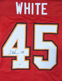 Devin White Autographed Red Pro Style Jersey - Beckett W Auth *4