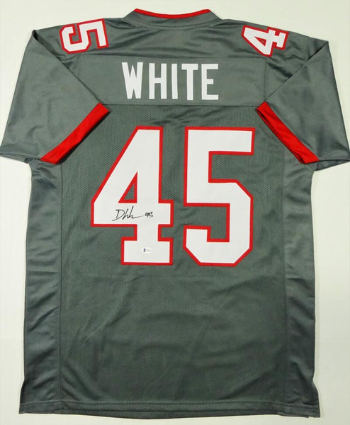 Devin White Autographed Red Pro Style Jersey - Beckett Auth *4