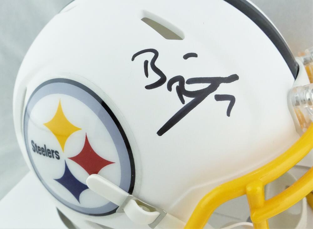 Ben Roethlisberger Signed Pittsburgh Steelers Flat White Mini Helmet FAN  28560 – Denver Autographs