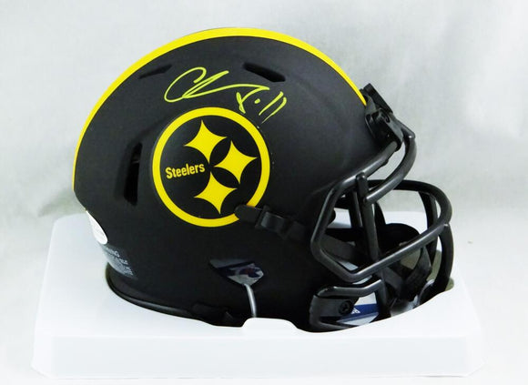 Chase Claypool Autographed Pittsburgh Steelers Eclipse Mini Helmet - Beckett W Auth *Yellow