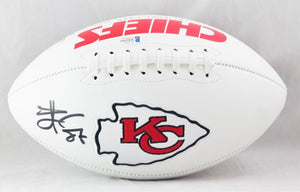 Travis Kelce Autographed Kansas City Chiefs Logo Football - Beckett W – The  Jersey Source