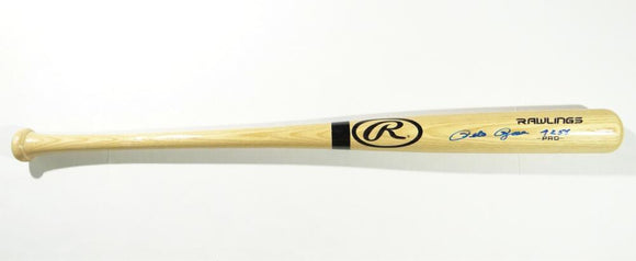 Pete Rose Autographed Blonde Rawlings Pro Baseball Bat w/4256 - JSA W Auth *Blue