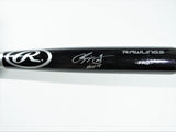 Chipper Jones Autographed Rawlings Pro Black Baseball Bat w/ HOF - Beckett Auth *Silver