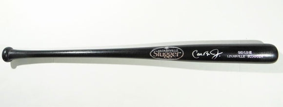 Cal Ripken Jr Autographed Black Engraved Silver Slugger Baseball Bat - JSA W Auth