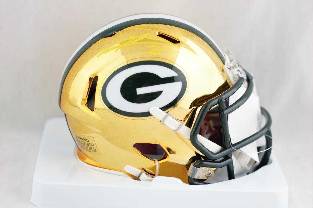 Charles Woodson Autographed Green Bay Packers Chrome Speed Mini Helmet -  JSA W Auth *Yellow
