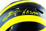 Charles Woodson Autographed Michigan Wolverines F/S Speed Authentic Helmet w/Insc - JSA W Auth *Yellow