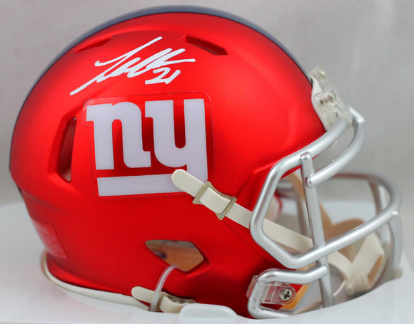 Landon Collins Autographed New York Giants Blaze Mini Helmet - Fanatics Auth *White