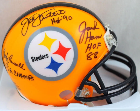 ANDY RUSSELL Pittsburgh Steelers SIGNED Autographed Mini