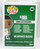 Giannis Antetokounmpo Autographed Milwaukee Bucks Funko Pop Figurine - JSA W Auth *Green
