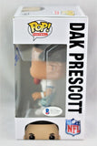 Dak Prescott Autographed Dallas Cowboys Funko Pop White Jersey Figurine 67- Beckett W *Blue