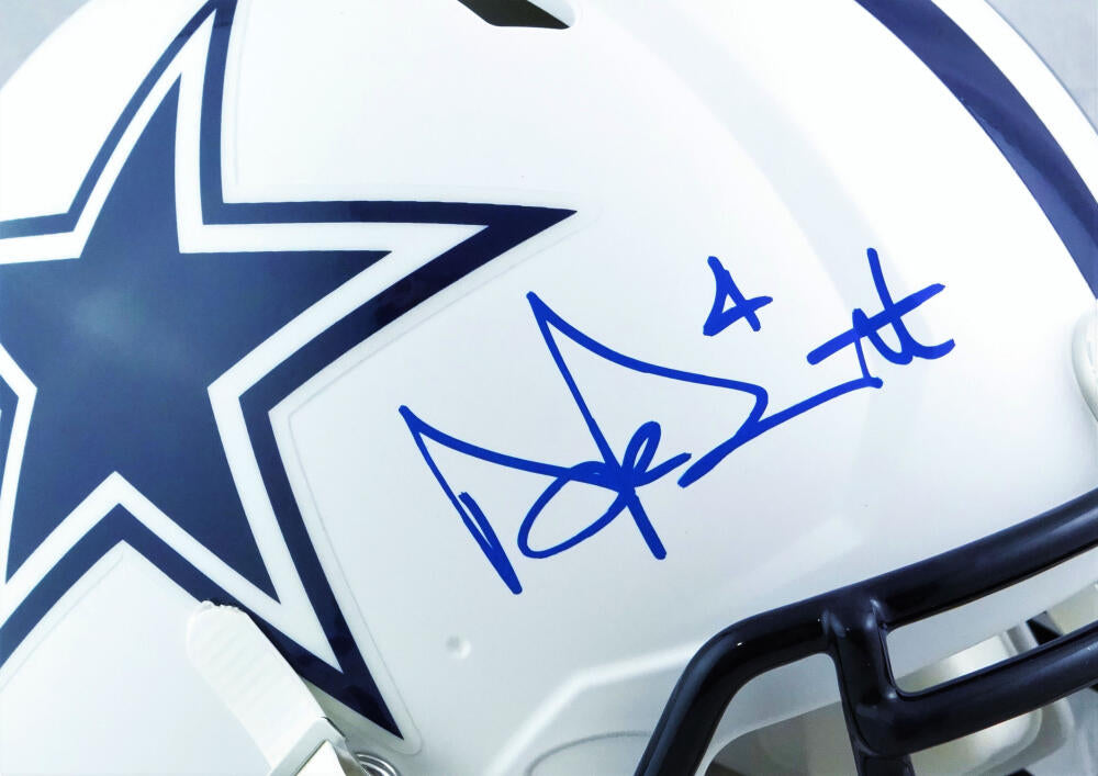 Dak Prescott Autographed Cowboys F/S Flat White Speed Authentic Helmet –  The Jersey Source