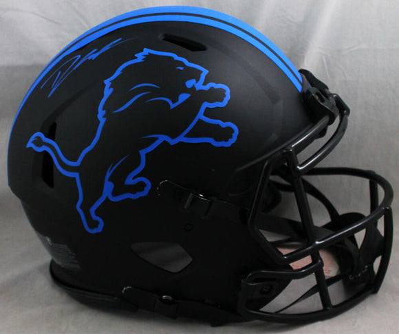 D'Andre Swift Autographed Detroit Lions F/S Eclipse Speed Authentic Helmet - Fanatics Auth *Blue