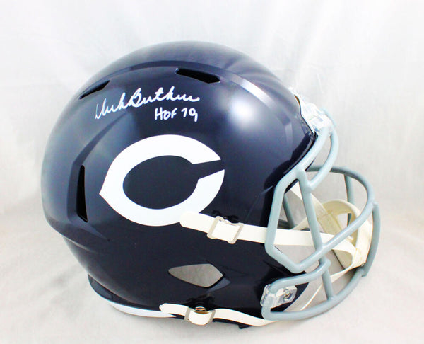 Dick Butkus Autographed Chicago Bears Logo Football w/ HOF 79 - JSA W – The  Jersey Source