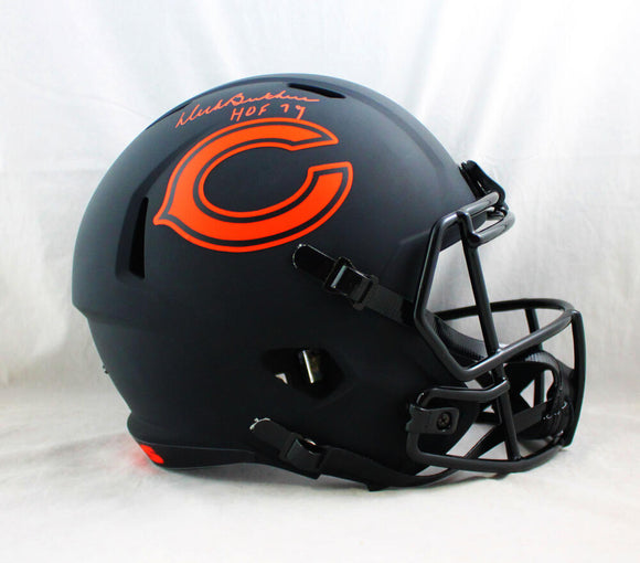 Dick Butkus Autographed Chicago Bears F/S Eclipse Speed Helmet w/ HOF - JSA W Auth *Orange