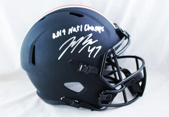 Joey Bosa Autographed Ohio State Buckeyes F/S Eclipse Speed Helmet w/Insc - Beckett W Auth *Red