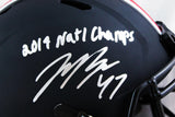 Joey Bosa Autographed Ohio State Buckeyes F/S Eclipse Speed Helmet w/Insc - Beckett W Auth *Red