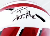 TJ Watt Autographed Wisconsin Badgers White Riddell Speed Helmet- JSA W Auth